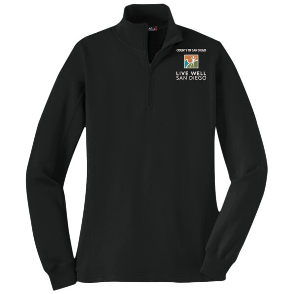Ladies 1/4 Zip Sweatshirt  Thumbnail
